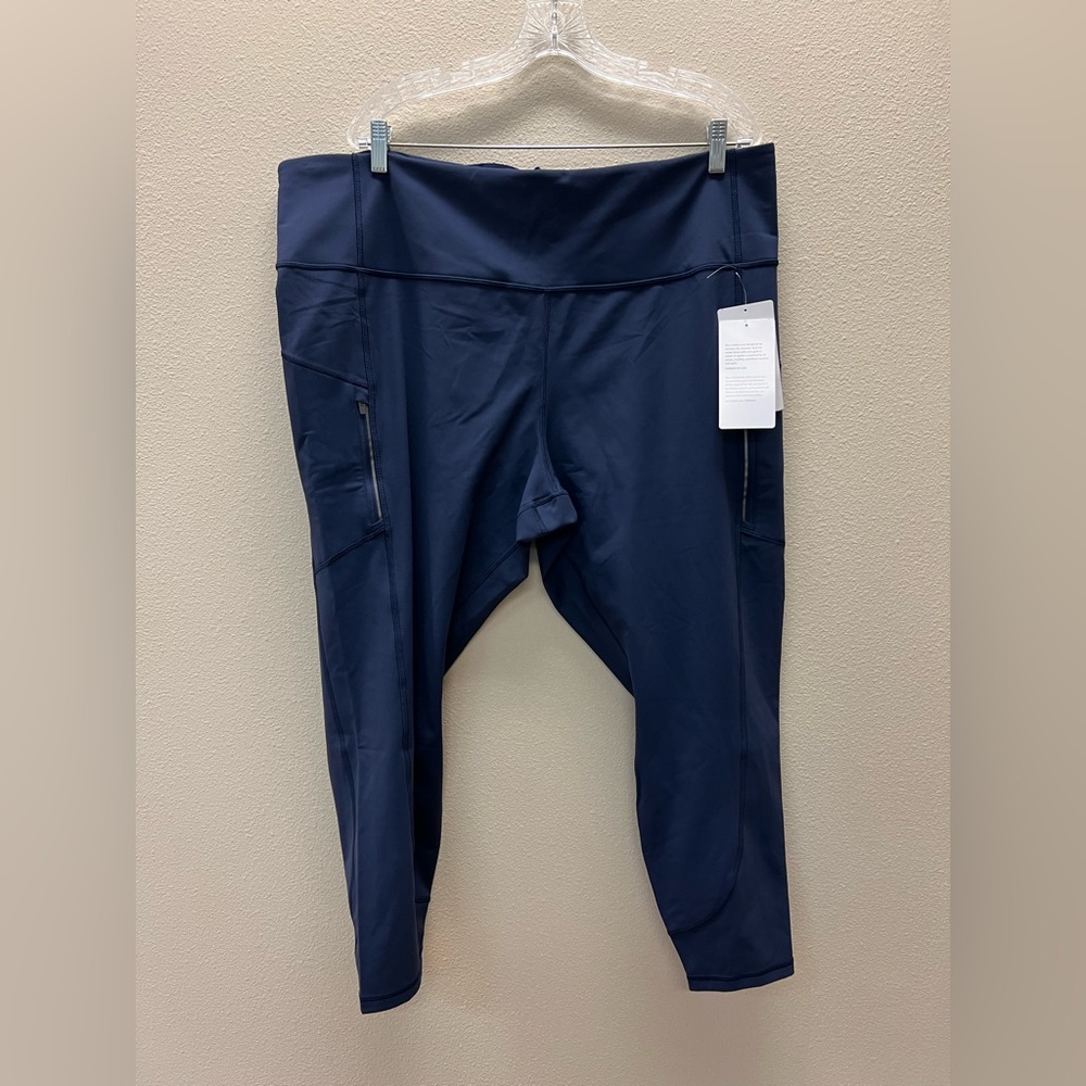 Athleta - 3X Rainer Tight - NEW With Tags Navy Active Leggings with Side Pockets